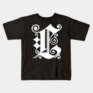 Silver Letter L Kids T-Shirt